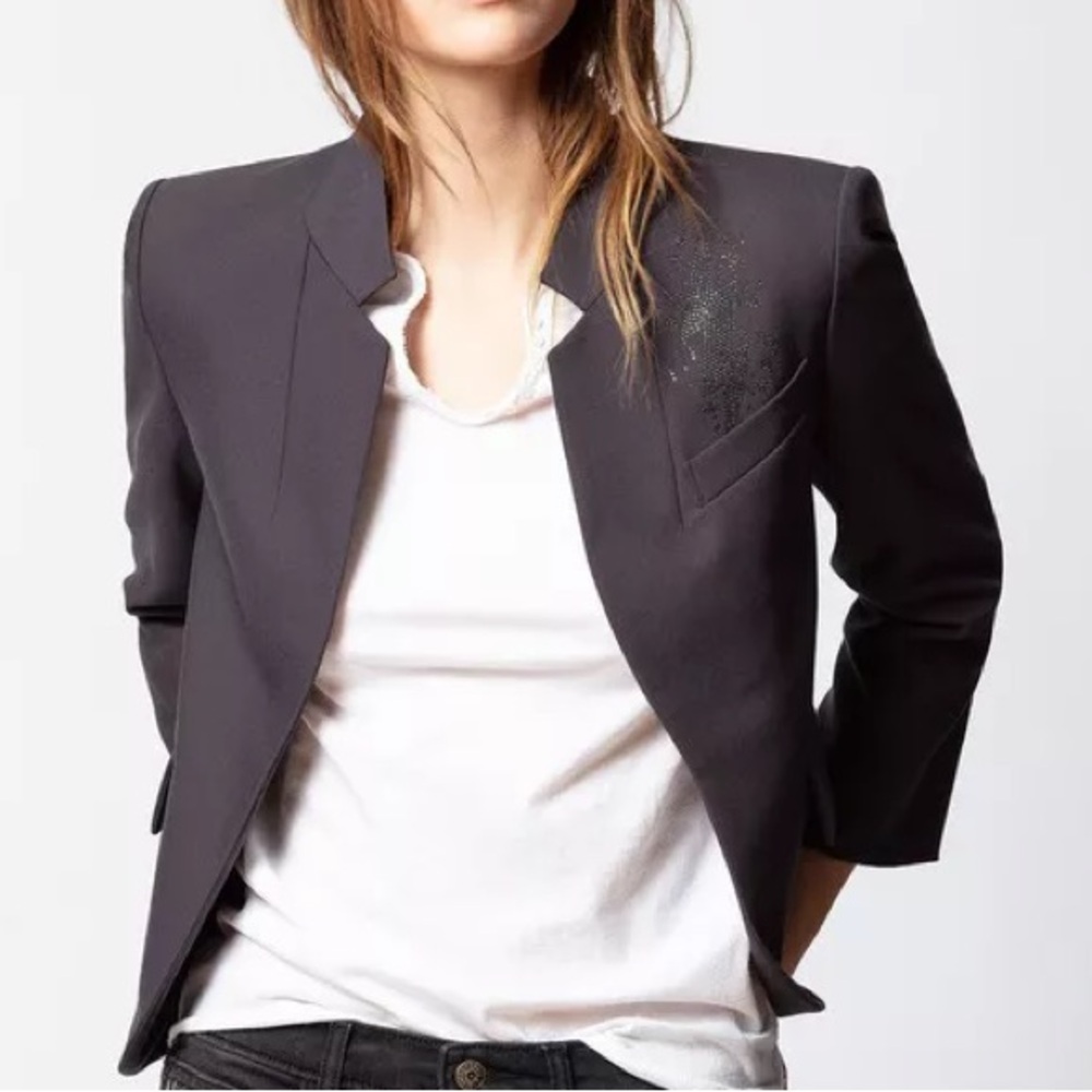 🌟ZADIG AND VOLTAIRE VERYS BIS ROCK BLAZER🖤 - Picture 2 of 11